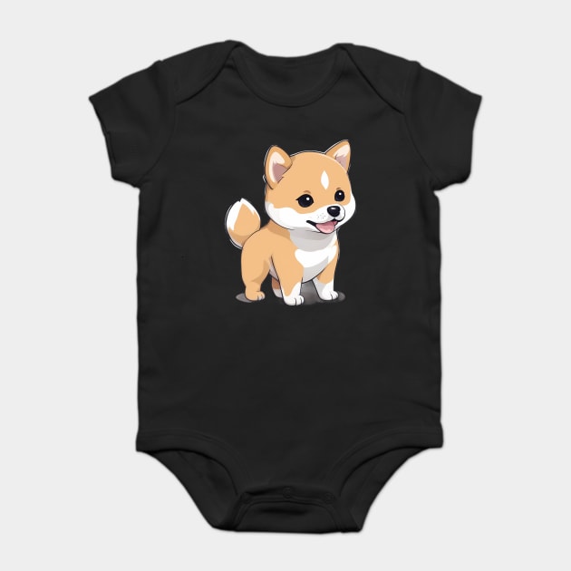 Tiny Baby Shiba Inu Baby Bodysuit by animegirlnft
